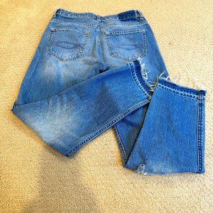 Abercrombie & Fitch Jeans Slim Straight Ankle Release Hem Boho Sz 27 #626113015